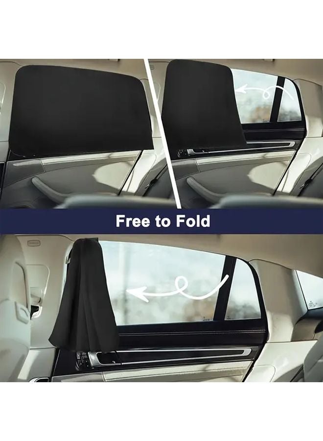 Magnetic Car Sunshade Set 2pc Front And 2pc Rear Window Sun Protection - Image 4